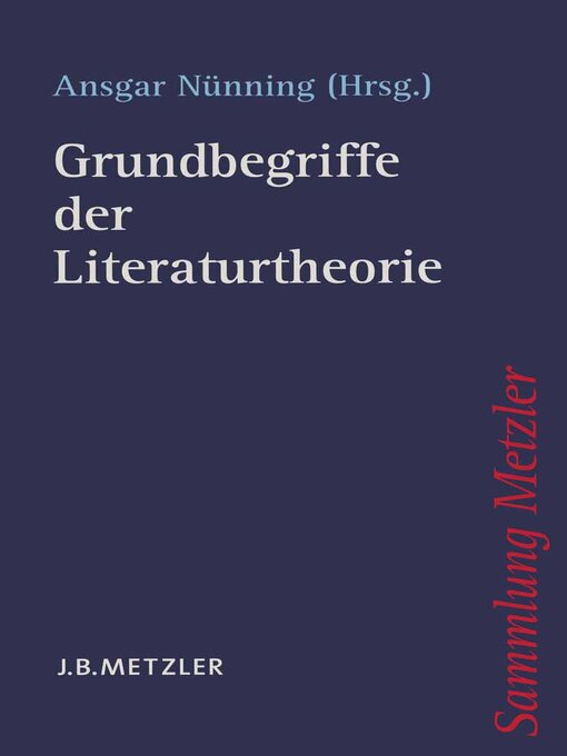 Title details for Grundbegriffe der Literaturtheorie by Ansgar Nünning - Available